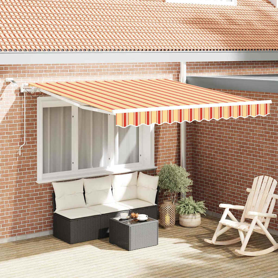 Inklapbaar Zonnescherm Geel en Oranje 350 x 250 cm