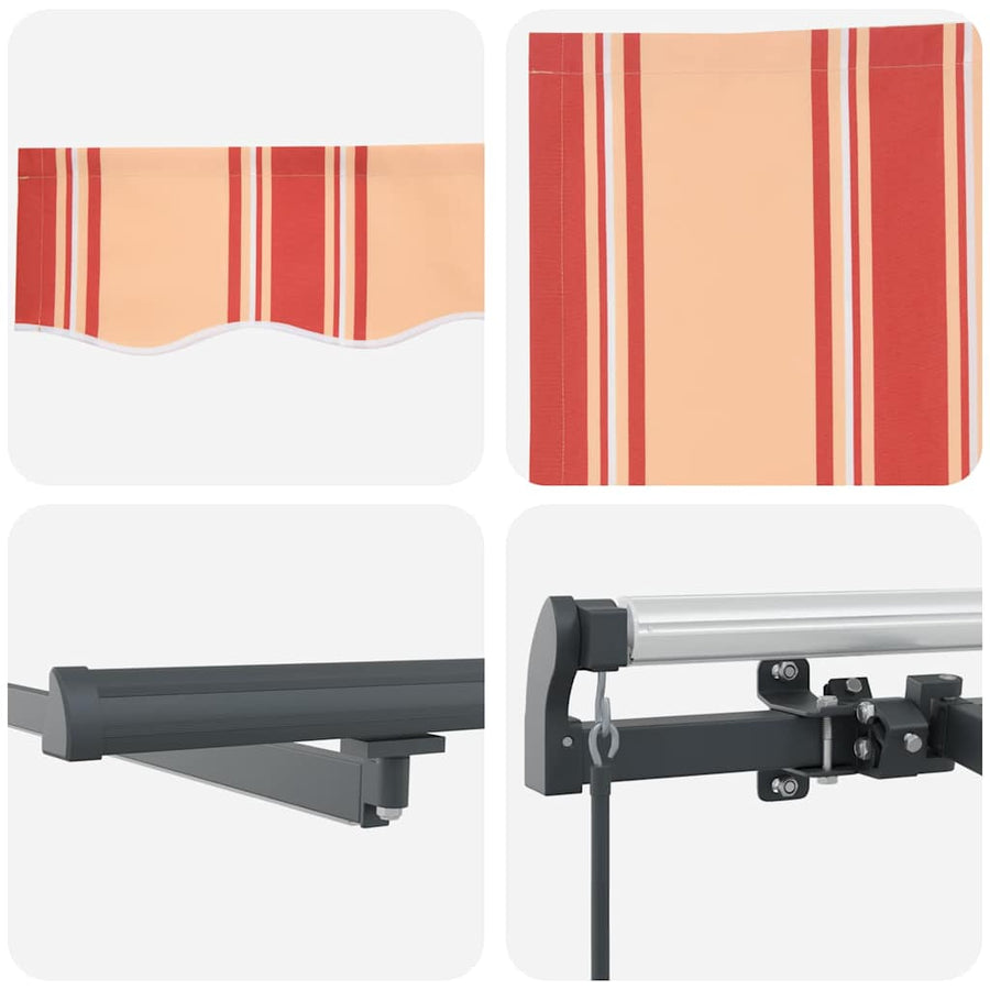 Inklapbaar Zonnescherm geel en oranje 350 x 250 cm Stof