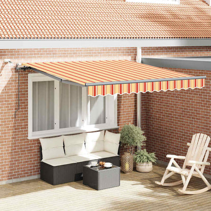 Inklapbaar Zonnescherm Met Stof Geel En Oranje 350 x 250 cm