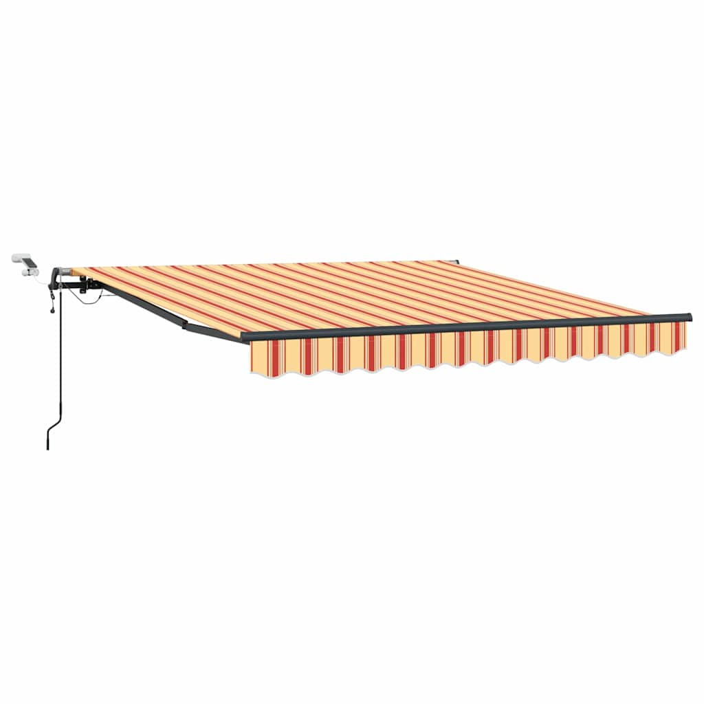 Inklapbaar Zonnescherm Met Stof Geel En Oranje 350 x 250 cm