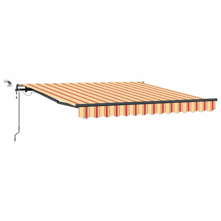 Inklapbaar Zonnescherm Met Stof Geel En Oranje 350 x 250 cm