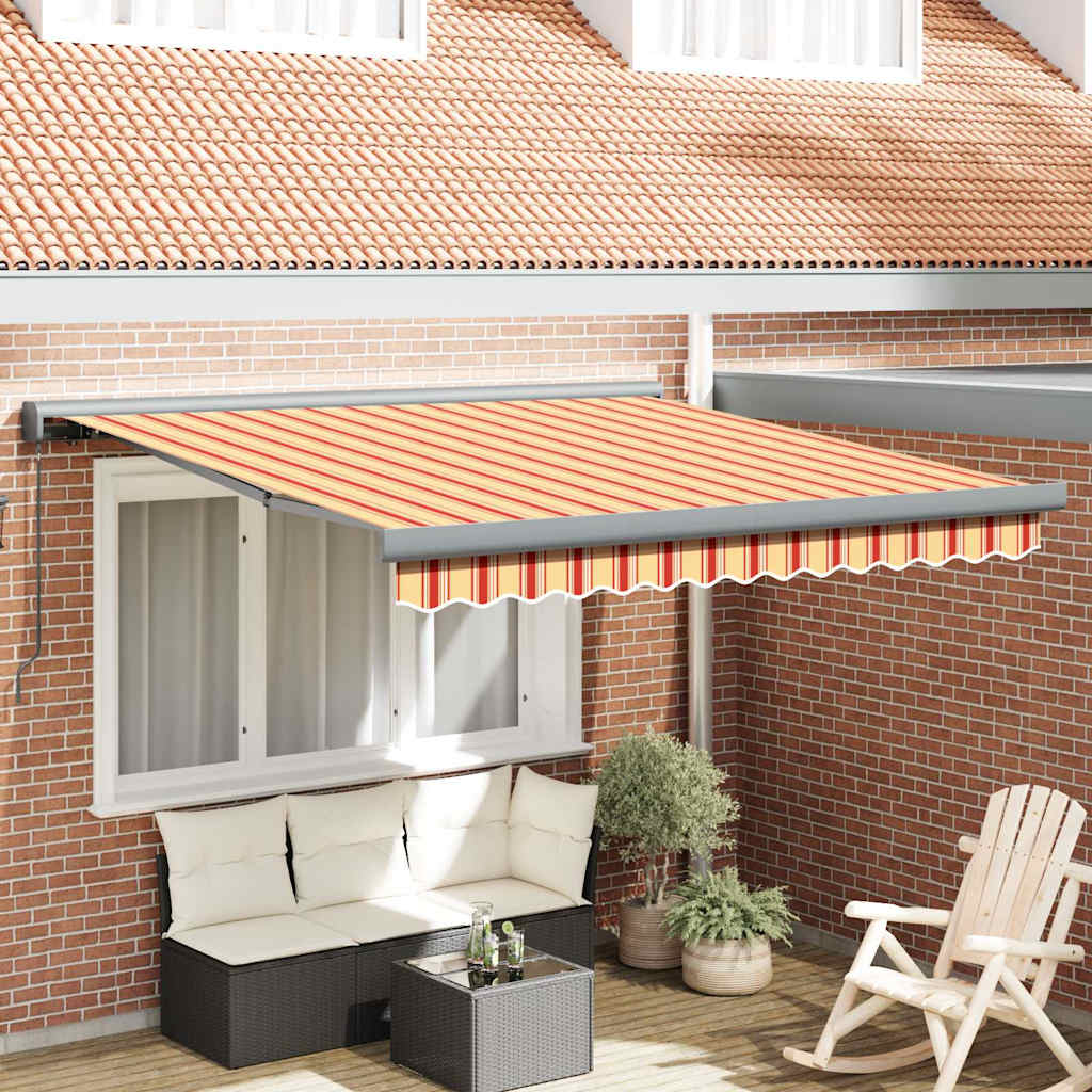 Inklapbaar Zonnescherm Geel en Oranje 350 x 250 cm