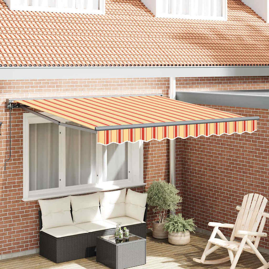Inklapbaar Zonnescherm Geel en Oranje 350x250 cm