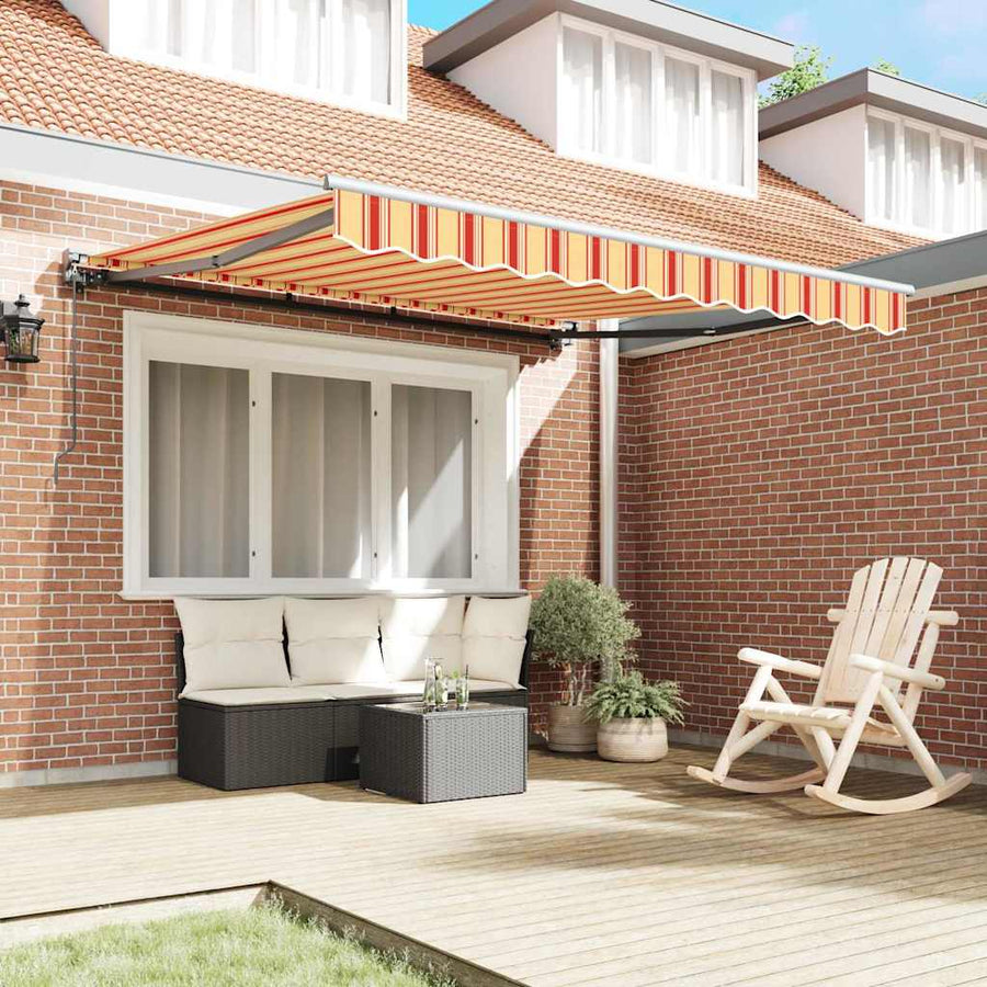 Inklapbaar Zonnescherm Geel en Oranje 350x250 cm