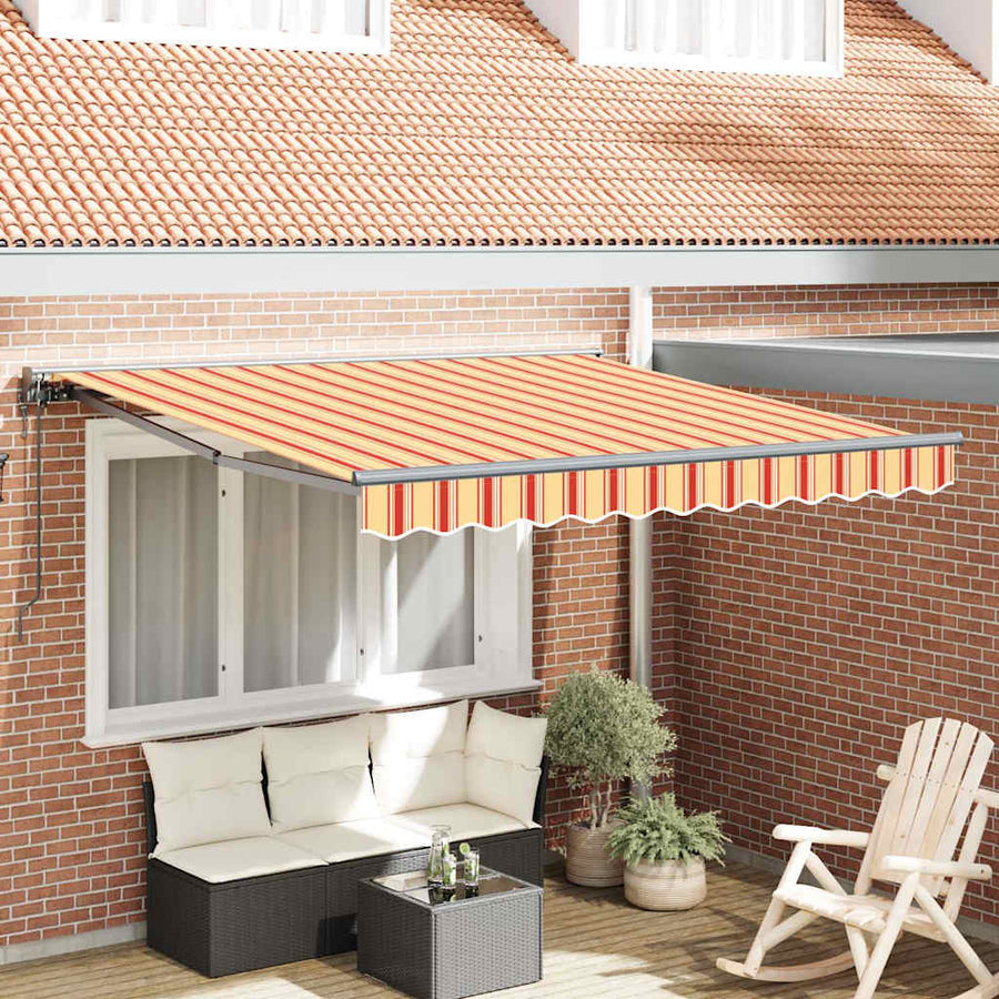 Inklapbaar Zonnescherm Geel en Oranje 350x250 cm