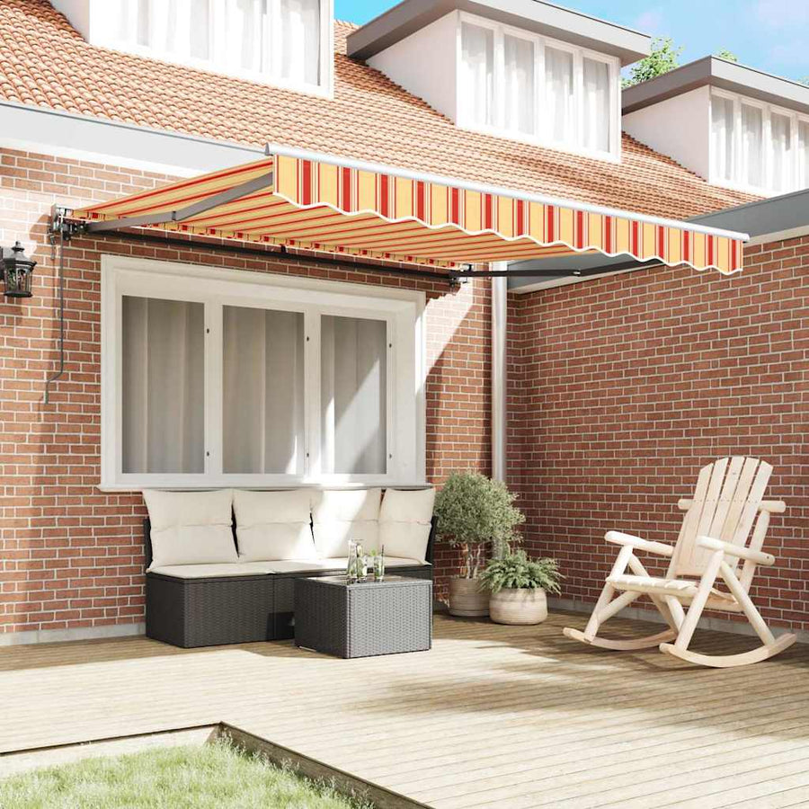Inklapbaar Zonnescherm Geel en Oranje 350x250 cm