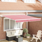 Retractable Awning Red and White 350 x 250 cm Fabric