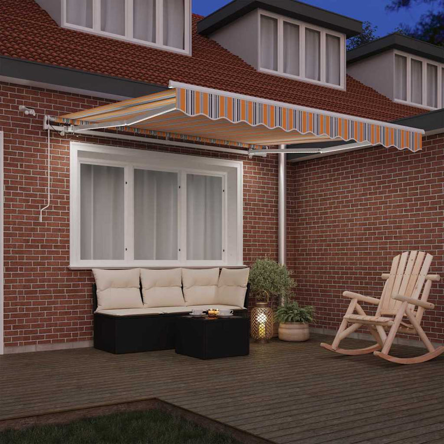 Inklapbaar Zonnescherm Multikleur 350 x 250 cm Stof en Metaal