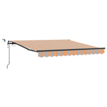 Inklapbaar Zonnescherm Met Multikleur Stof Oranje/Grijs/Blauw Wit 350 x 250 cm
