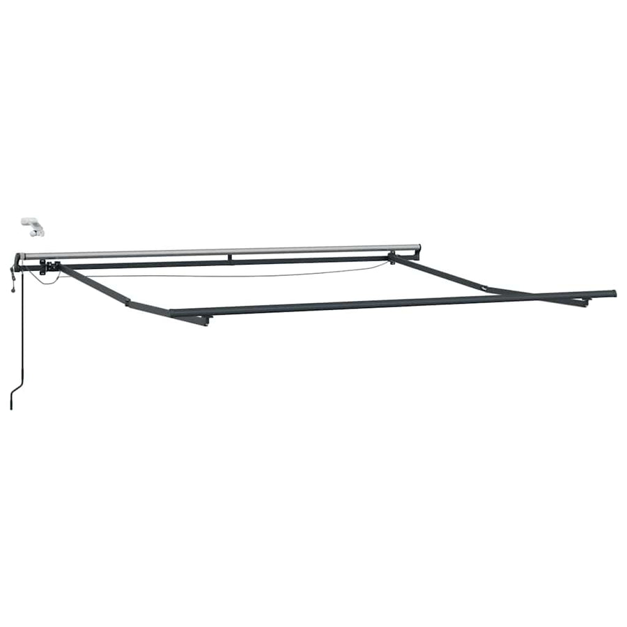 Inklapbaar Zonnescherm Met Multikleur Stof Geel/Grijs/Wit 350 x 250 cm