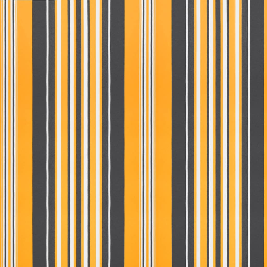 Inklapbaar Zonnescherm Geel En Grijs En Wit 350 X 250 Cm Stof Geel/Grijs/Wit
