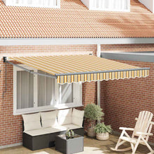 Inklapbaar Zonnescherm Multikleur 350 X 250 Cm Geel/Grijs/Wit