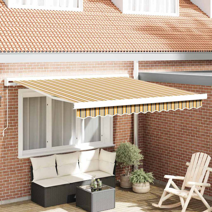 Inklapbaar Zonnescherm Multikleur 350 x 250 cm Stof en Metaal