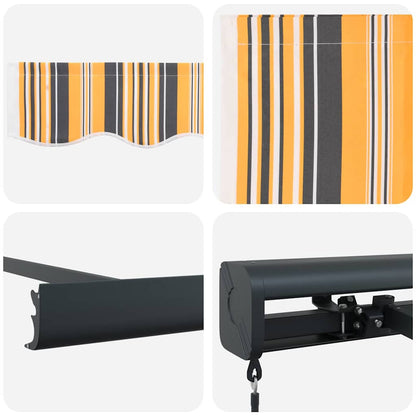 Handmatige Inklapbare Luifel Multikleur Stripe 350x250 cm