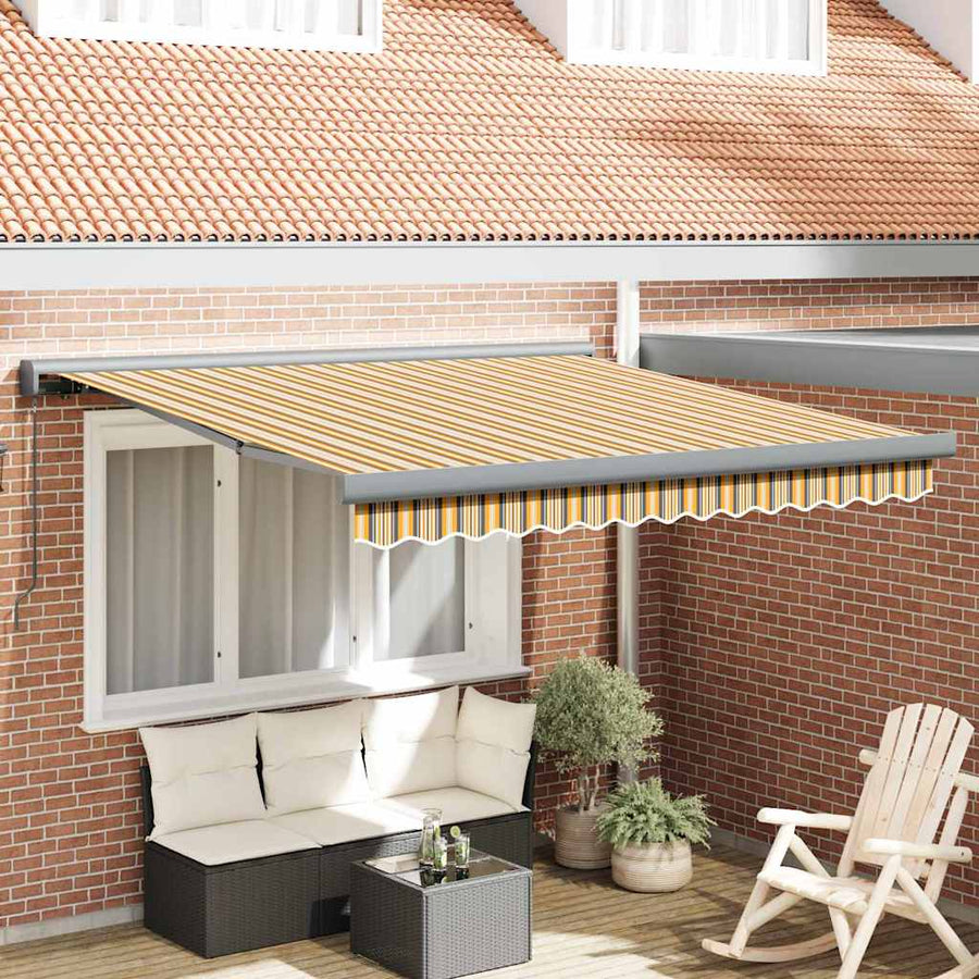 Handmatige Inklapbare Luifel Multikleur Stripe 350x250 cm