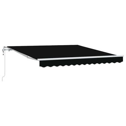 Inklapbaar Zonnescherm Zwart 350 x 250 cm Stof