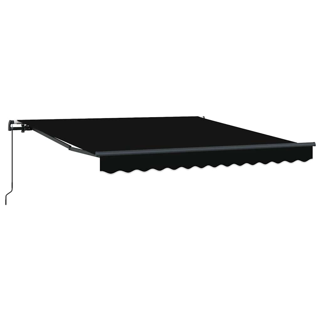Inklapbaar Zonnescherm Zwart 350 x 250 cm Polyester en staal