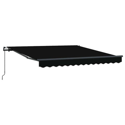 Inklapbaar Zonnescherm Zwart 350 x 250 cm Polyester en staal