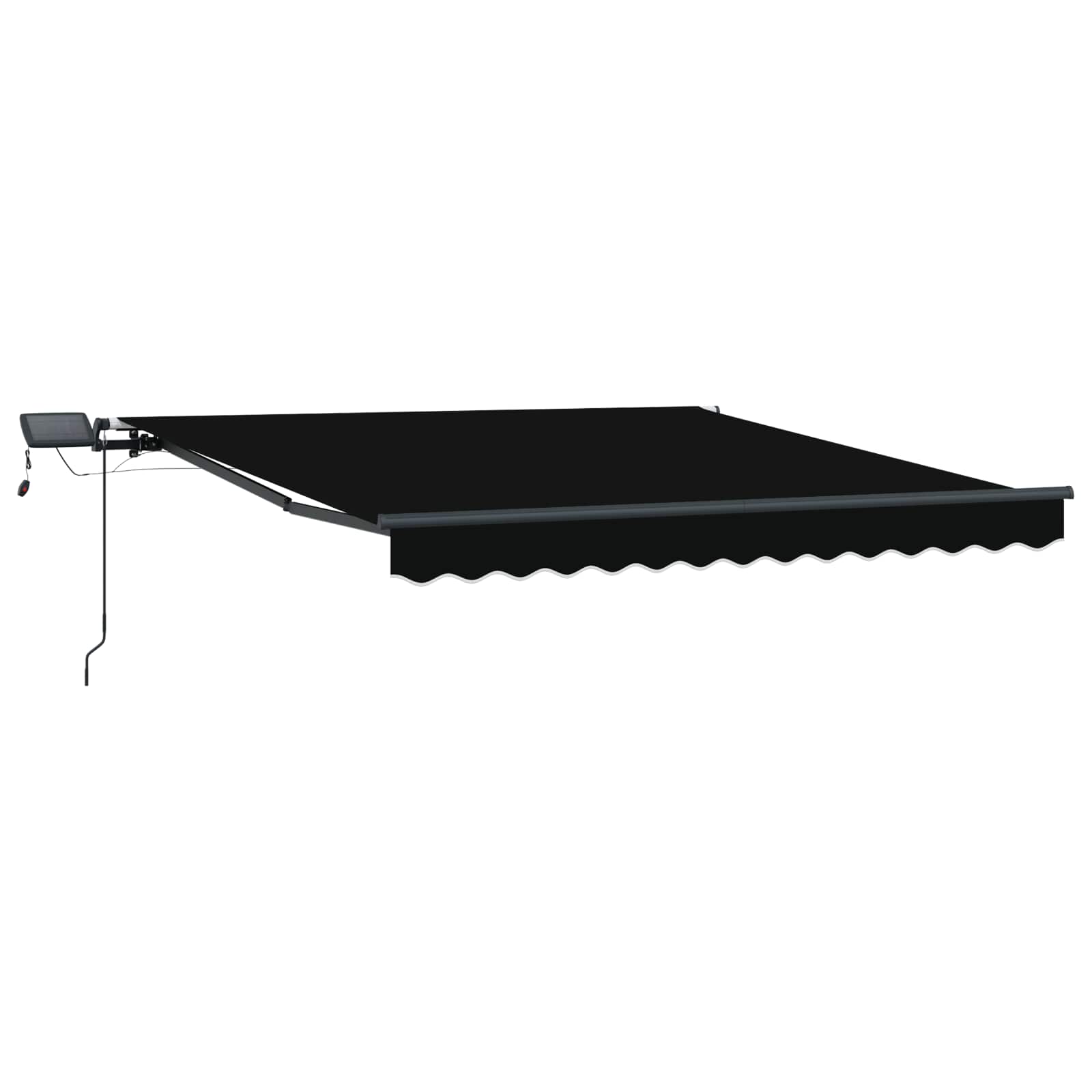 Inklapbaar Zonnescherm Zwart 350 x 250 cm Stof