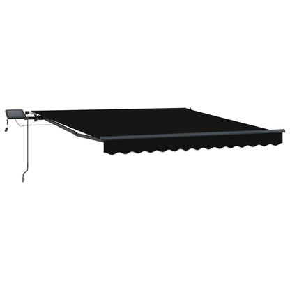Inklapbaar Zonnescherm Zwart 350 x 250 cm Stof