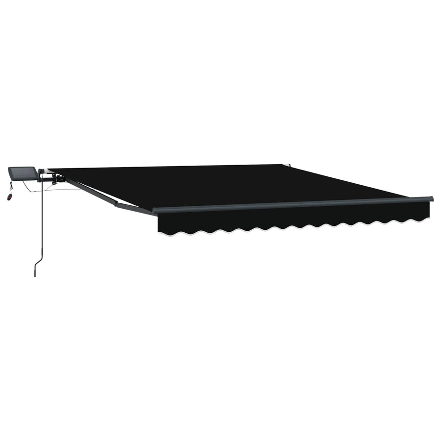 Inklapbaar Zonnescherm Zwart 350 x 250 cm Stof