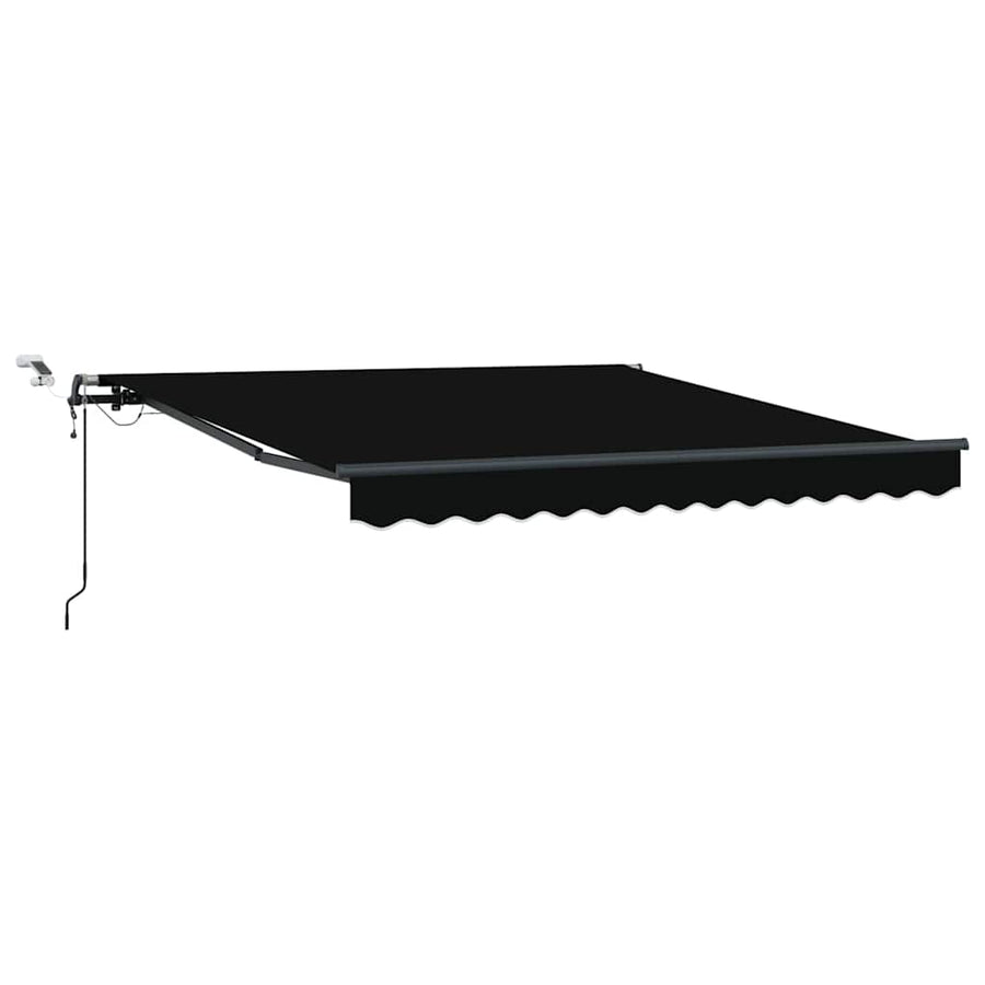 Inklapbaar Zonnescherm met Zwart 350 x 250 cm Stof