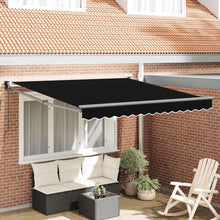 Inklapbaar Zonnescherm Zwart 350 x 250 cm