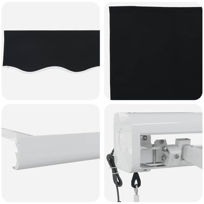 Markies Zwart 350 x 250 cm Polyester en Aluminium