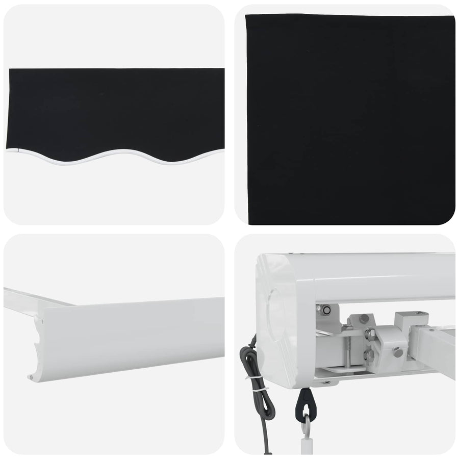 Markies Zwart 350 x 250 cm Polyester en Aluminium