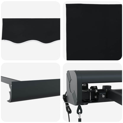 Markies Zwart 350 x 250 x 165 cm Polyester en Aluminium
