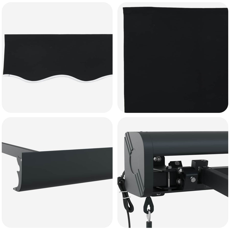 Markies Zwart 350 x 250 x 165 cm Polyester en Aluminium