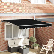 Zonnescherm 350x250 cm zwart polyester inklapbaar