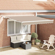 Zonnescherm 350x250 cm beige inklapbaar polyester metaal