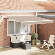 Inklapbaar Zonnescherm Beige 350 x 250 cm Stof en Metaal