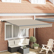 Zonnescherm inklapbaar beige 350x250 cm polyester staal