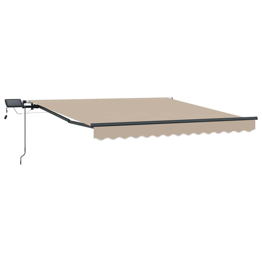 Inklapbaar Zonnescherm Beige 350 x 250 cm Stof