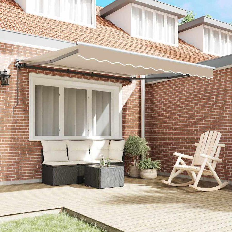 Inklapbaar Zonnescherm Beige 350x250 cm