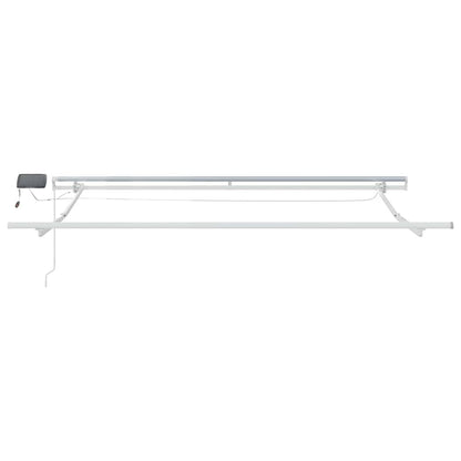 Inklapbaar Zonnescherm Wit 350 x 250 cm Stof en Staal