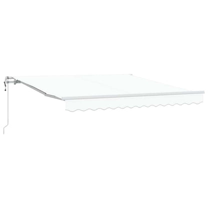 Inklapbaar Zonnescherm Wit 350 x 250 cm Stof