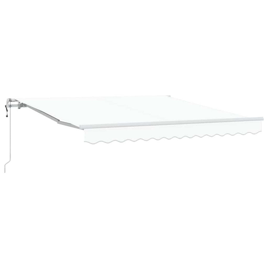 Inklapbaar Zonnescherm Wit 350 x 250 cm Stof