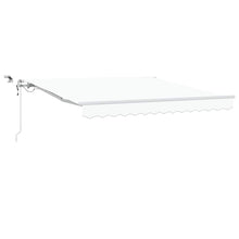 Inklapbaar Zonnescherm Wit 350 x 250 cm Stof en Metaal