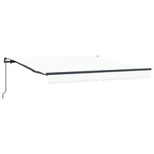 Inklapbaar Zonnescherm Wit 350 x 250 cm Polyester en staal