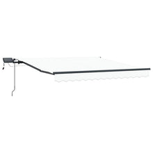 Inklapbaar Zonnescherm Wit 350 x 250 cm Stof