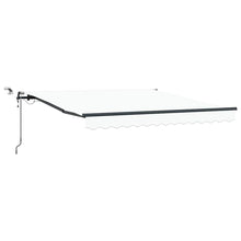 Inklapbaar Zonnescherm met Wit 350 x 250 cm Stof