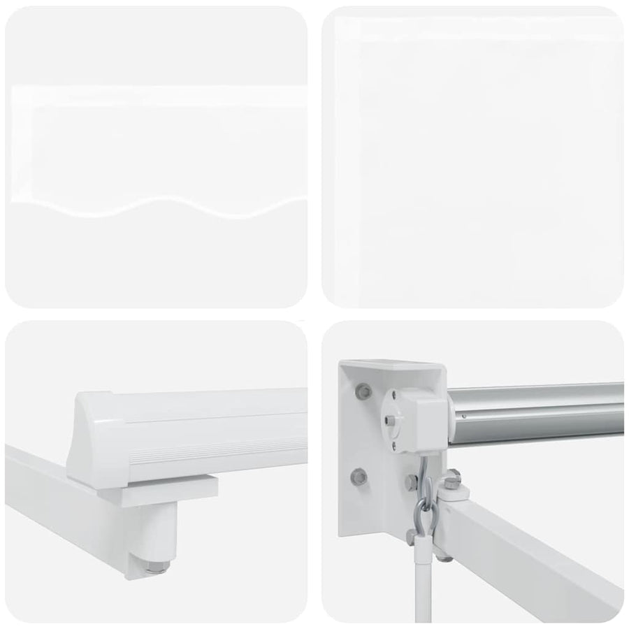 Inklapbaar Zonnescherm Wit 350 x 250 cm Stof
