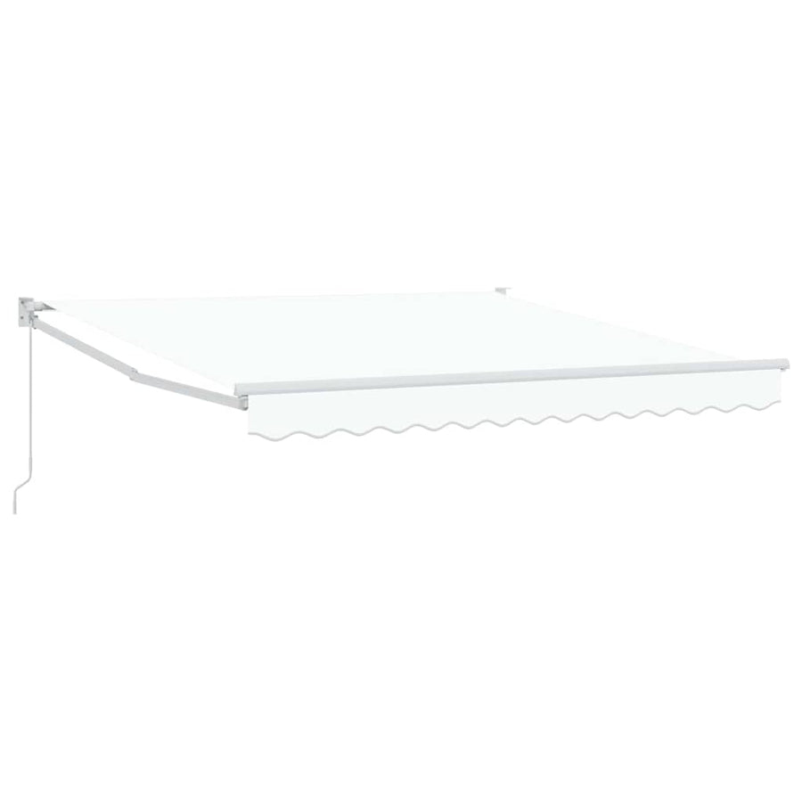 Inklapbaar Zonnescherm Wit 350 x 250 cm Stof
