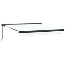 Inklapbaar Zonnescherm Wit 350 x 250 cm Stof en Metaal