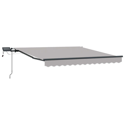Inklapbaar Zonnescherm Lichtgrijs 350 x 250 cm Stof
