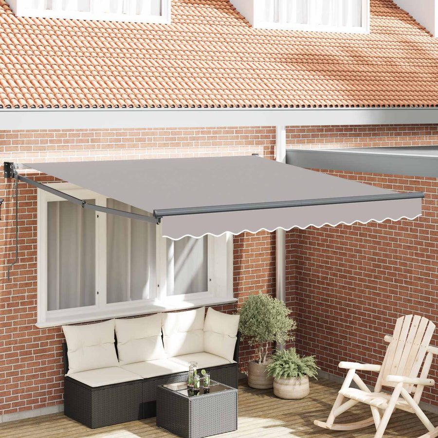 Uitschuifbare luifel Lichtgrijs 350 x 250 cm