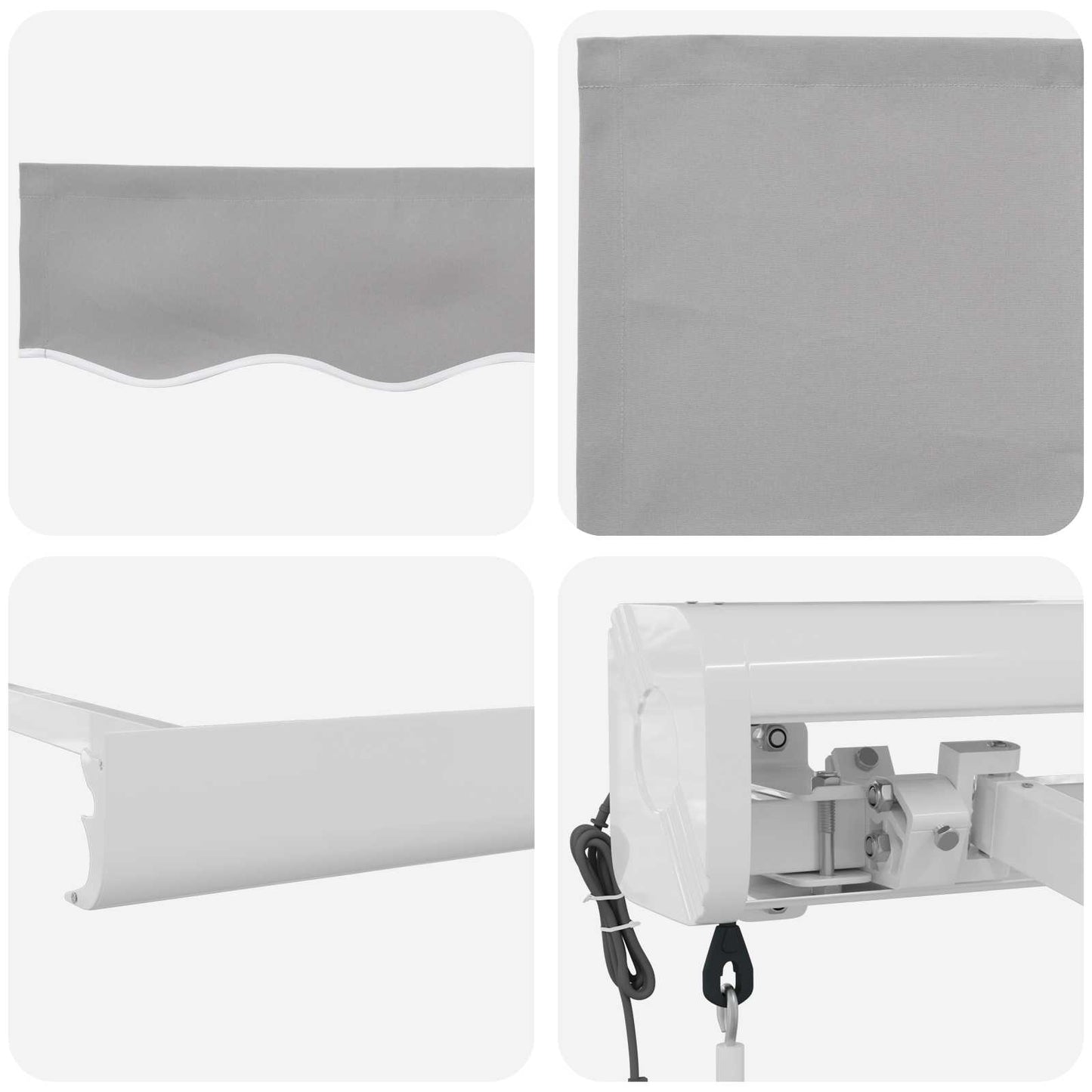 Markies Lichtgrijs 350 x 250 x 165 cm Polyester en Aluminium